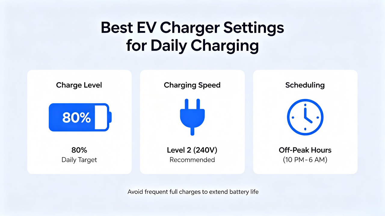 Best EV charger settings for daily charging
