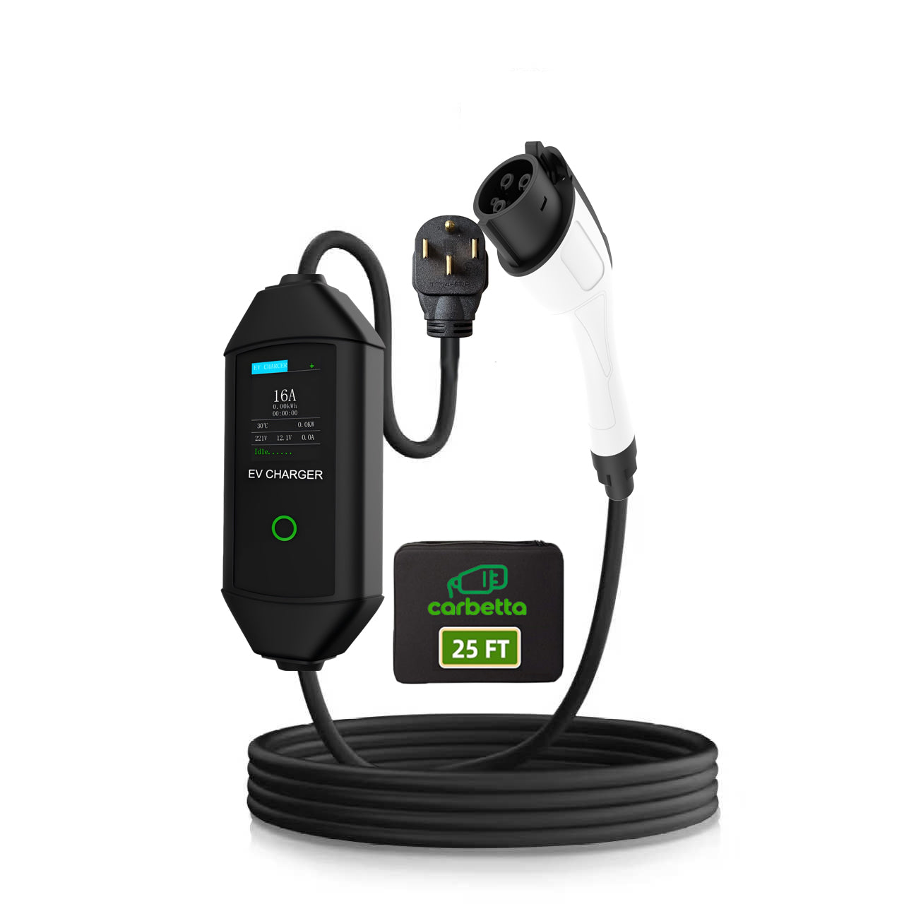 Level 2 EV Charger 40 Amp, Home & Portable Electric Car Charging Station with 25FT J1772 Charger and NEMA 14-50 Plug, 7kW for BEVs & PHEVs