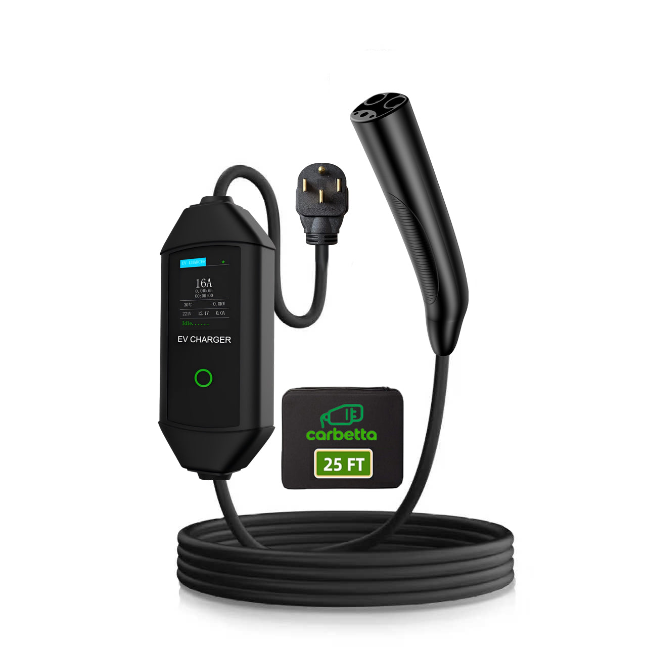 Level 2 EV Charger for Tesla, 40A NACS Car Charger with 240V, 25FT Extension Cable, EV Charging Station for Tesla Cars