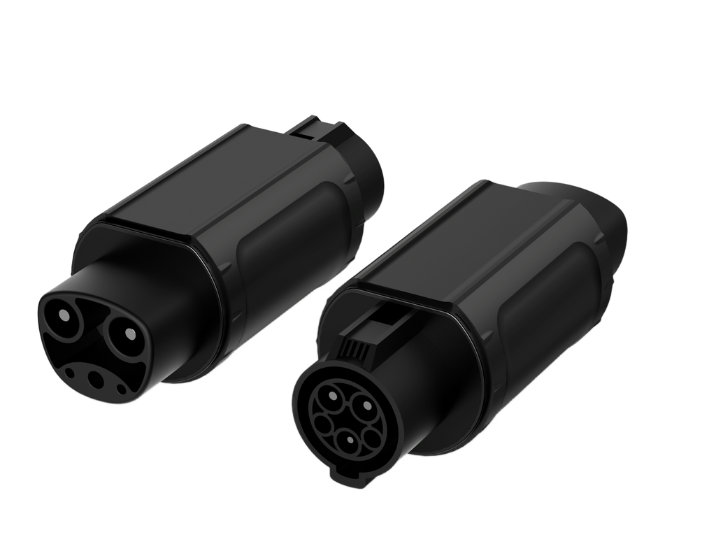 J1772 to Tesla Charger Adapter, 32A 110-240V 7KW, Fast Charging Only for Tesla Model 3/Y/X/S/Cybertruck Charging Adapter, Compatible with SAE J1772 EV Charge to Tesla Adapter