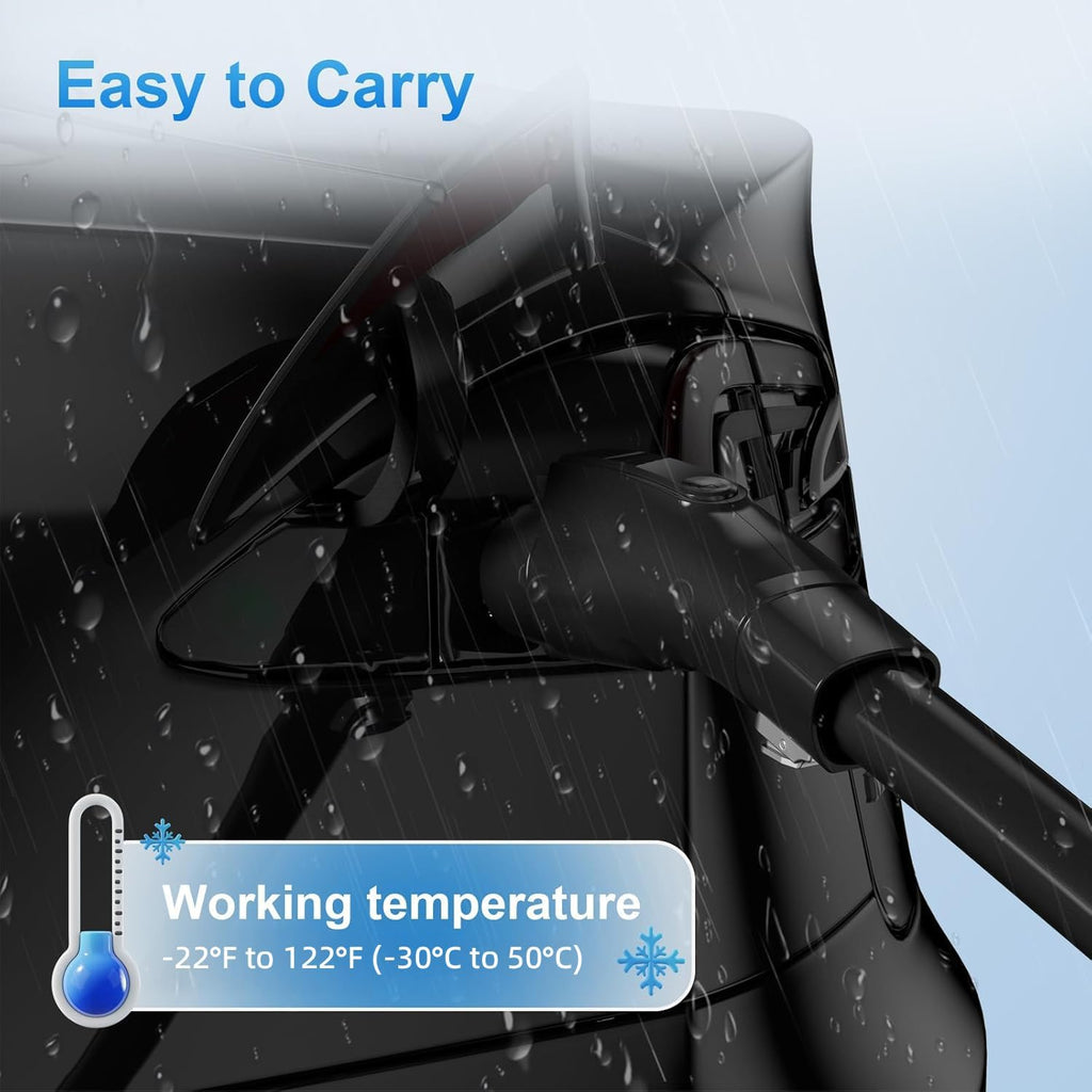 J1772 to Tesla Charger Adapter, 32A 110-240V 7KW, Fast Charging Only for Tesla Model 3/Y/X/S/Cybertruck Charging Adapter, Compatible with SAE J1772 EV Charge to Tesla Adapter