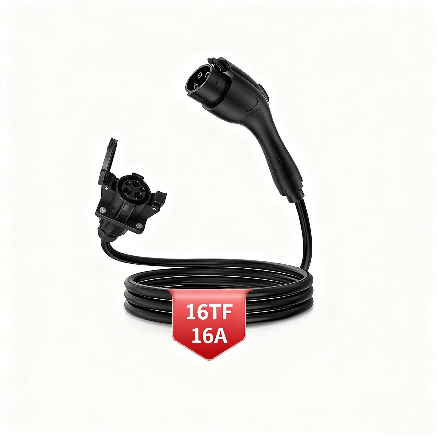 48A 25ft J1772 EV Extension Cable, Level 2 EV Charger Extension Cord, Heavy-Duty 240V EV Extension Cable for Fast Charging