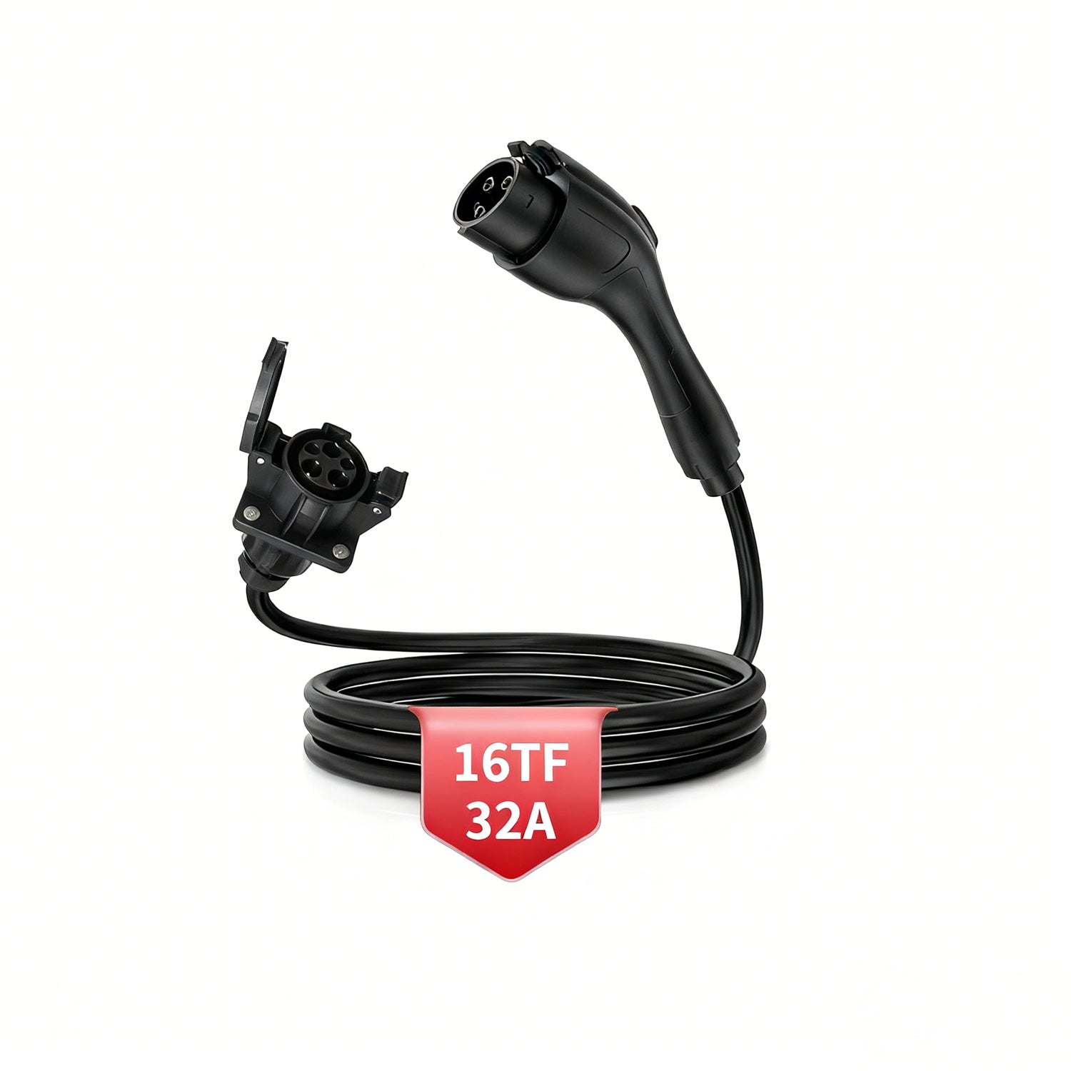 48A 25ft J1772 EV Extension Cable, Level 2 EV Charger Extension Cord, Heavy-Duty 240V EV Extension Cable for Fast Charging