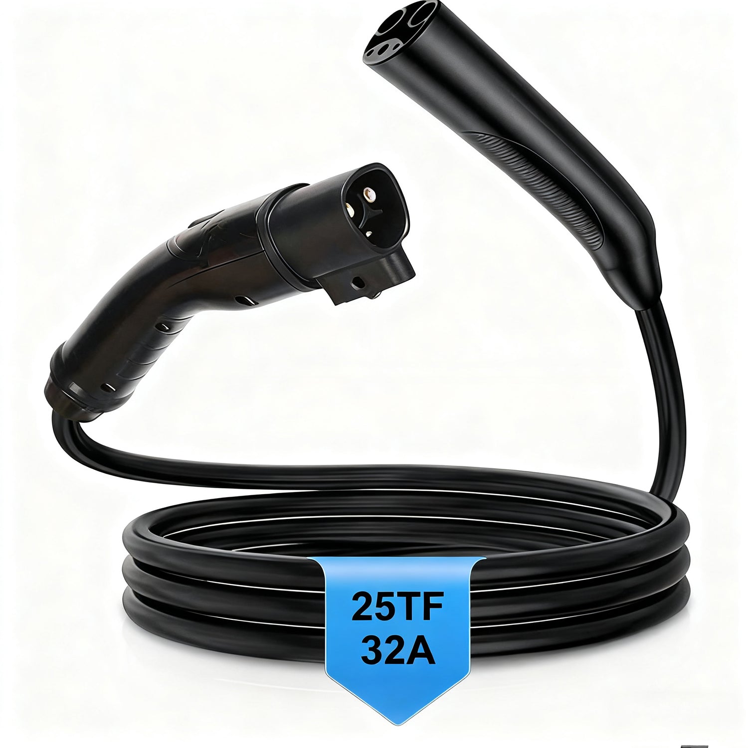 48A 25ft  EV Extension Cable for Tesla, NACS, Level 2 EV Charger Extension Cord, Heavy-Duty 240V EV Extension Cable for Fast Charging