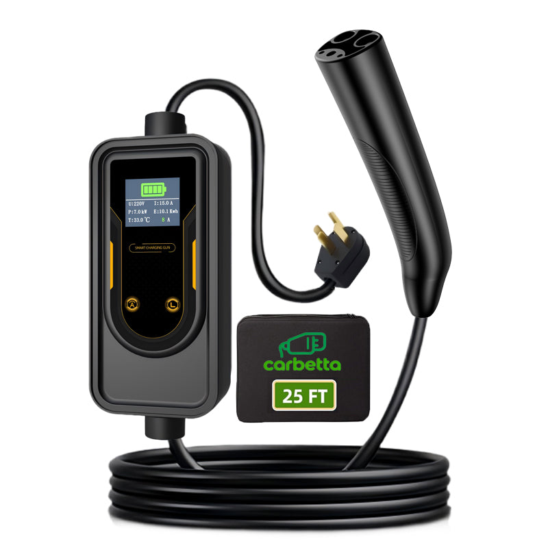 Level 2 Tesla Charger - 240V, 32 Amp, NEMA 14-50 Plug, 25 ft Extension Cord - Portable Electric Car Charger for Tesla - Compatible with All Tesla Models 3/Y/S/X